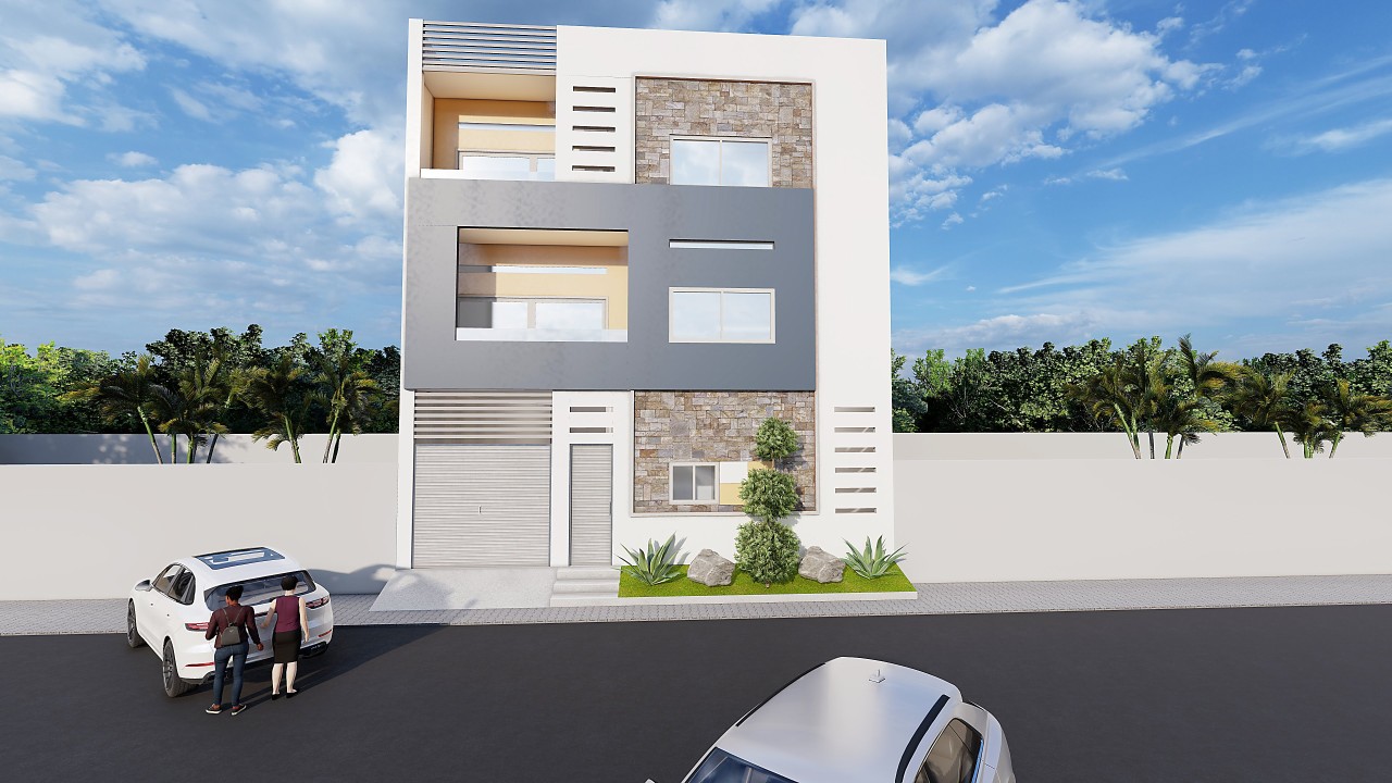 Vue de programmes immobiliers modernes à Cotonou
